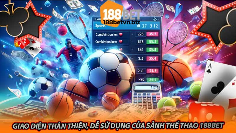 Giao diện thân thiện, dễ sử dụng của Sảnh Thể Thao 188bet